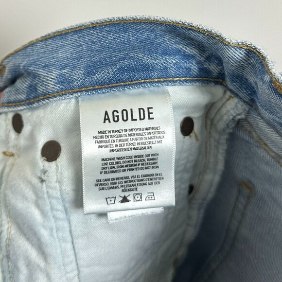 AGOLDE 90's Mid Rise Loose Fit in Wash Snapshot Size US 25 - Picture 9 of 16